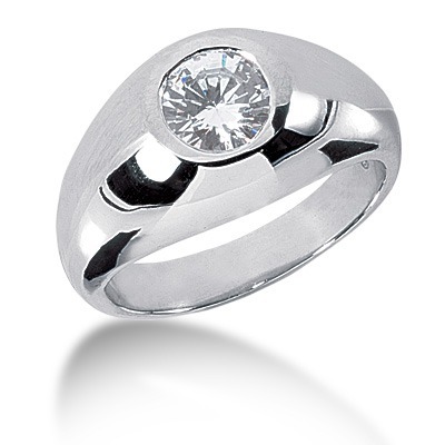 1.00 ct. Solitaire Diamond Men's Ring thumbnail 1