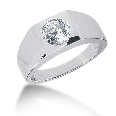 1.00 ct. Solitaire Diamond Men's Ring thumbnail 1
