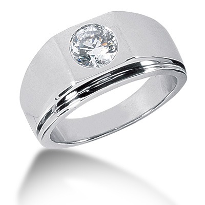 0.75 ct. Solitaire Diamond Men's Ring