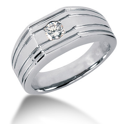 0.35 ct. Solitaire Diamond Men's Ring thumbnail 1