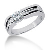 0.75 ct. Round Cut Bar Set Solitaire Diamond Man's Ring