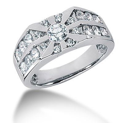 1.59 ct. Round Cut Fancy Diamond Men Ring