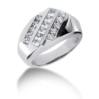 1.20 ct. Multi-shape Channel Set Diamond Men Ring