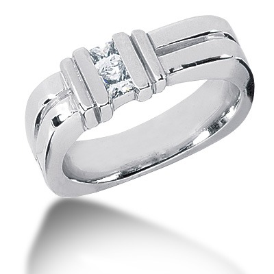 0.34 ct. Princess Cut Diamond Men Ring 