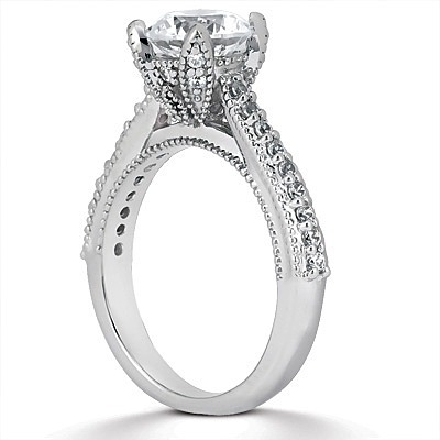 Round Cut Prong Set Diamond Bridal Ring (0.37 ct. tw.) thumbnail 2