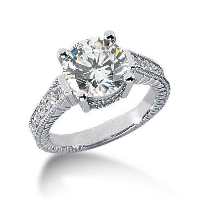 Round Cut Antique Diamond Engagement Ring (0.25 ct. t.w.)