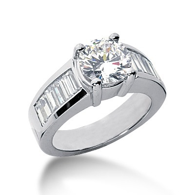 Multi-shape Channel Set Diamond Engagement Ring (0.68 ct. tw.) thumbnail 1