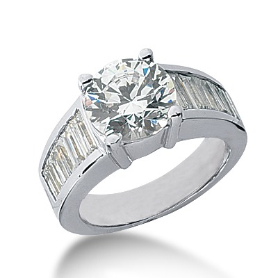 Multi-shape Channel Set Diamond Engagement Ring (1.48 ct. tw.) - view 1