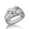 Baguette and Round Cut Diamond Engagement Ring (1.05ct. t.w.)