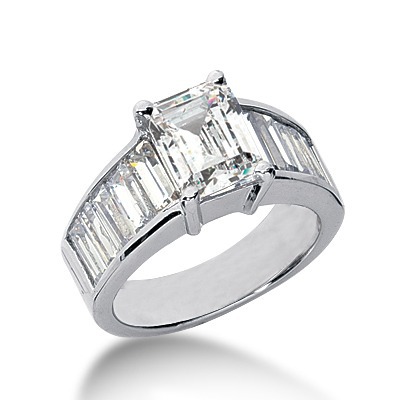 Straight Baguette Channel Set Diamond Engagement Ring (2.40 ct. tw.)
