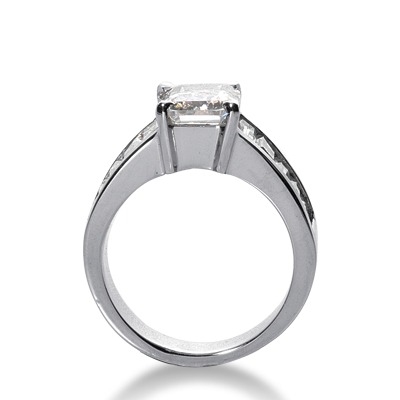 Straight Baguette Channel Set Diamond Engagement Ring (2.40 ct. t.w.) - view 2