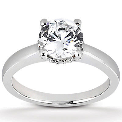 Round Cut Prong Set Diamond Engagement Ring (0.04 ct. tw.)