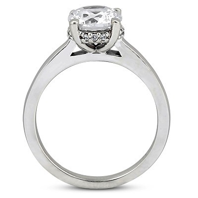 Round Cut Prong Set Diamond Engagement Ring (0.08 ct. tw.) thumbnail 2