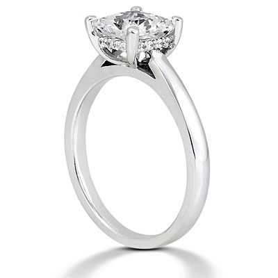 Princesss Cut Prong Set Diamond Engagement Ring (0.08 ct. tw.) thumbnail 3