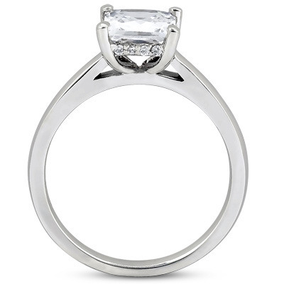 Princess Cut Prong Set Diamond Engagement Ring (0.06 t.c.w.) thumbnail 2