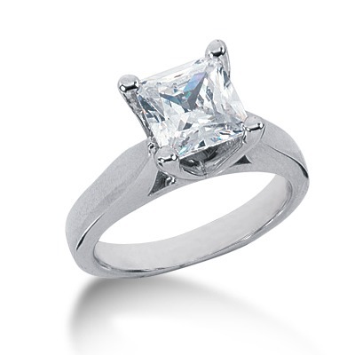 Princess Cut Solitaire Diamond Engagement Ring (2.00 ct.) thumbnail 1