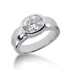 Oval Cut Bezel Set Solitaire Engagement Ring