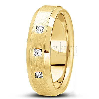 Beveled Edge Diamond Wedding Ring 3 - view 3 thumbnail