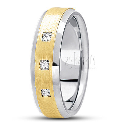 Beveled Edge Diamond Wedding Ring 3 - main view thumbnail