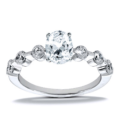 Semi mount Diamond Bridal Ring (0.90 t.c.w.) - view 19