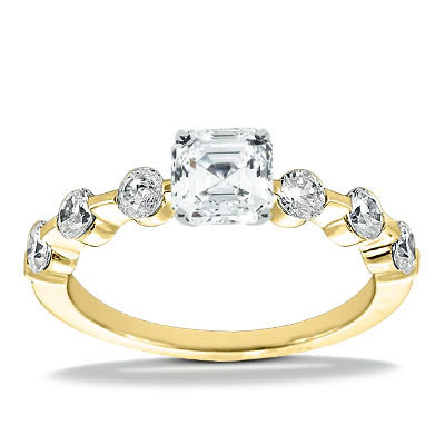 Semi mount Diamond Bridal Ring (0.90 t.c.w.) - view 2