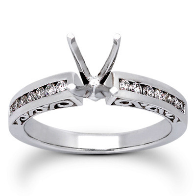  Antique Channel Set Diamond Bridal Ring (0.50 t.c.w.) thumbnail 14