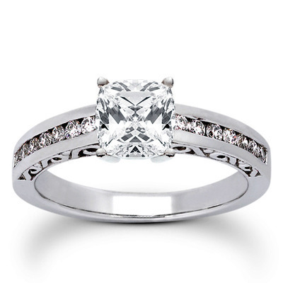  Antique Channel Set Diamond Bridal Ring (0.50 t.c.w.) thumbnail 25