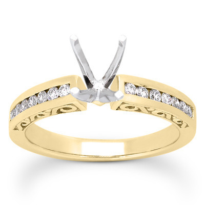  Antique Channel Set Diamond Bridal Ring (0.50 t.c.w.) thumbnail 15