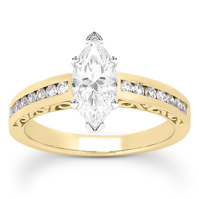  Antique Channel Set Diamond Bridal Ring (0.50 t.c.w.) thumbnail 11