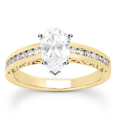  Antique Channel Set Diamond Bridal Ring (0.50 t.c.w.) thumbnail 9