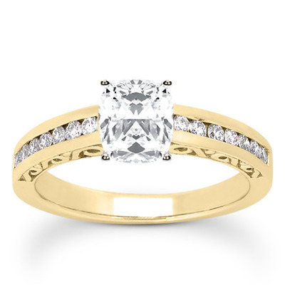  Antique Channel Set Diamond Bridal Ring (0.50 t.c.w.) thumbnail 7