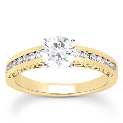  Antique Channel Set Diamond Bridal Ring (0.50 t.c.w.) thumbnail 6