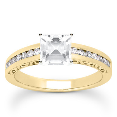  Antique Channel Set Diamond Bridal Ring (0.50 t.c.w.) thumbnail 5