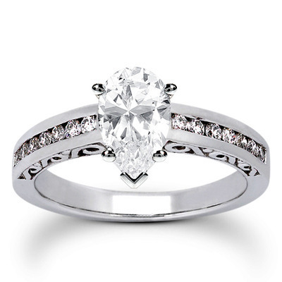 Antique Channel Set Diamond Bridal Ring (0.36 t.c.w.) thumbnail 20