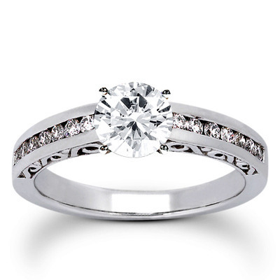 Antique Channel Set Diamond Bridal Ring (0.36 t.c.w.) thumbnail 17