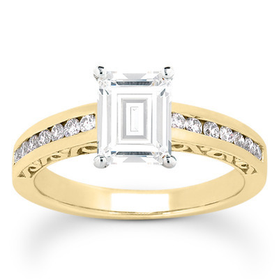 Antique Channel Set Diamond Bridal Ring (0.36 t.c.w.) thumbnail 13