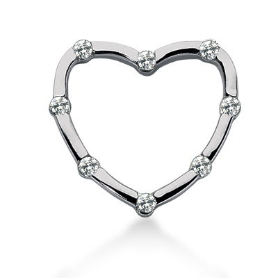 0.40ct Diamond Heart Shape Pendant - view 1