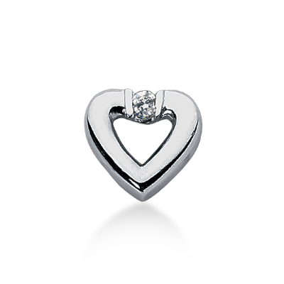 0.15 Ct. Diamond Heart Shape Pendant - view 1