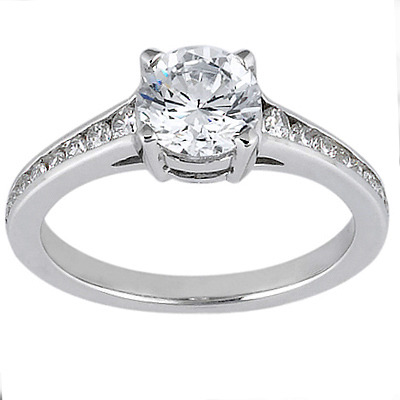 Basket Center Diamond Engagement Ring (0.18 t.c.w.)