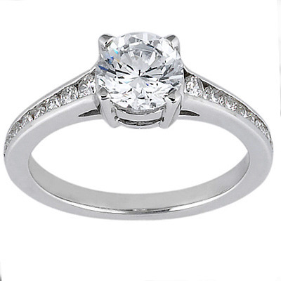 Classic Basket Center Diamond Bridal Ring (0.32 t.c.w.) thumbnail 1