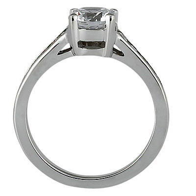 Classic Basket Center Diamond Bridal Ring (0.32 t.c.w.) thumbnail 3