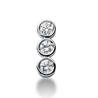 0.45 ct. Round Cut Three Stone Diamond Journey Pendant - view 1