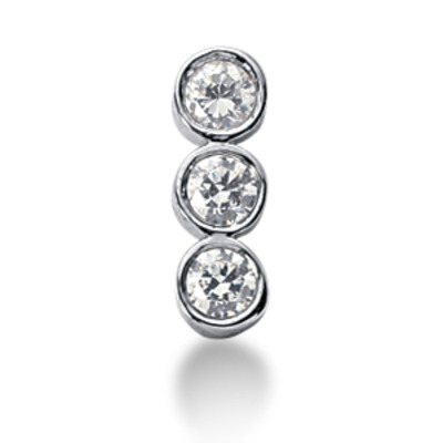 0.75 ct. Three Stone Diamond Journey Pendant - view 1