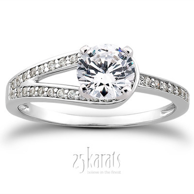 Pave Set Diamond Bridal Ring (0.17 t.c.w.)