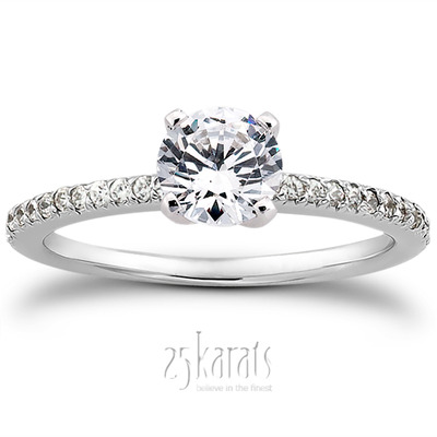 Petite Design Diamond Engagement Ring (0.18 ct.tw.)