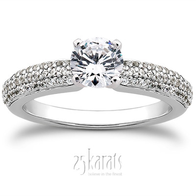 Pave Set Diamond Bridal Ring (0.37 t.c.w.)