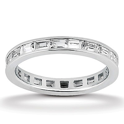 1.50 ct. Baguette Cut Channel Set Diamond Eternity Wedding Band