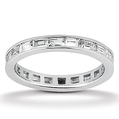 1.70 ct. Baguette Cut Channel Set Diamond Eternity Wedding Band - view 1