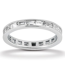 1.70 ct. Baguette Cut Channel Set Diamond Eternity Wedding Band