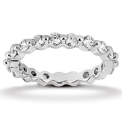 0.90 ct. Round Cut Diamond Eternity Wedding Band